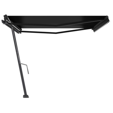 Copertină autonomă retractabilă manual, antracit, 450x300 cm - Img 4