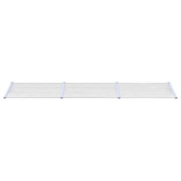 Copertină de ușă, gri și transparent, 358,5x90 cm, policarbonat - Img 3