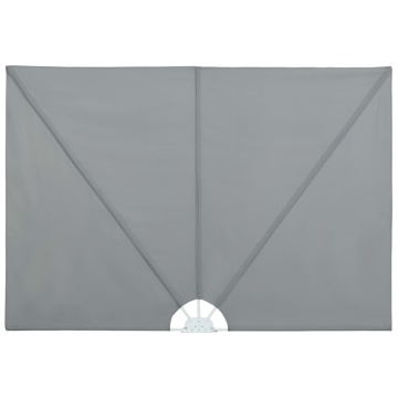 Copertină laterală pliabilă de terasă, gri, 240x160 cm - Img 2