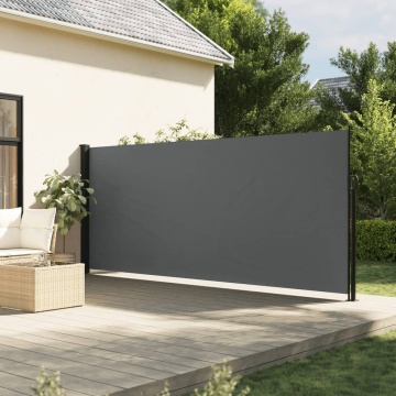 Copertină laterală retractabilă, antracit, 180x600 cm - Img 1