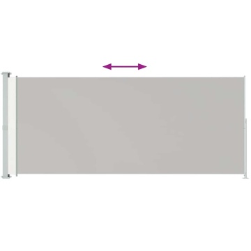 Copertină laterală retractabilă de terasă, gri, 220x500 cm - Img 3
