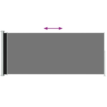 Copertină laterală retractabilă de terasă, negru, 180x500 cm - Img 3