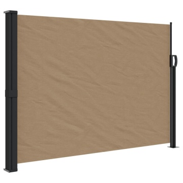 Copertina laterală retractabilă, gri taupe, 140x300 cm - Img 2