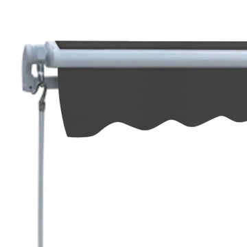 Copertină reglabilă cu acționare manuală, 300 cm, antracit - Img 4