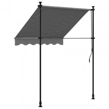 Copertină retractabilă, antracit, 150x150 cm, țesătură și oțel - Img 8