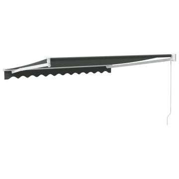 Copertină retractabilă, antracit, 3x2,5 m, textil și aluminiu - Img 8