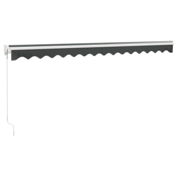 Copertină retractabilă, antracit, 4x3 m, textil și aluminiu - Img 5