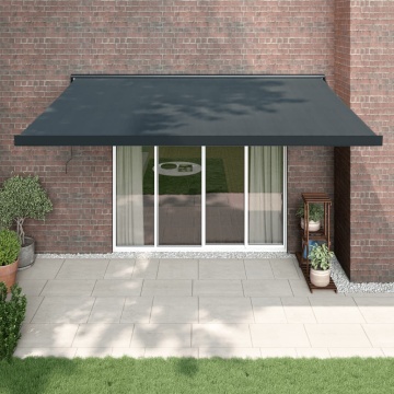 Copertină retractabilă, antracit, 4x3 m, textil și aluminiu - Img 1