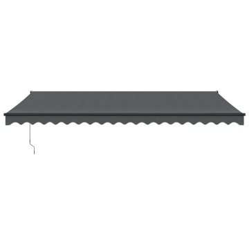 Copertină retractabilă, antracit, 5x3 m, textil și aluminiu - Img 3