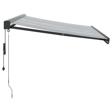 Copertină retractabilă antracit/alb, 3x2,5 m, textil/aluminiu - Img 4
