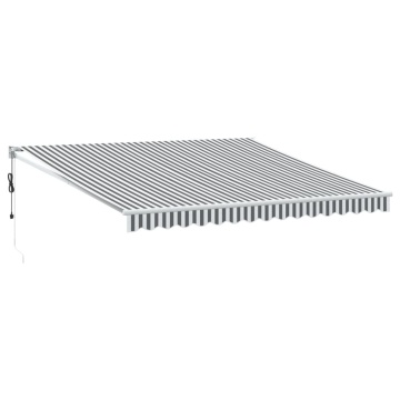 Copertină retractabilă antracit/alb, 4x3 m, textil/aluminiu - Img 2