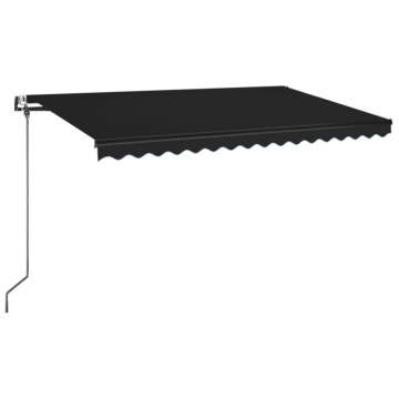 Copertină retractabilă automat, antracit, 450x350 cm - Img 2