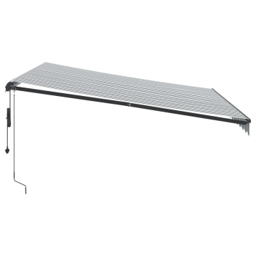 Copertină retractabilă automat, antracit/alb, 400x300 cm - Img 4