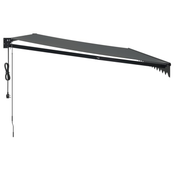 Copertină retractabilă automată, antracit, 5x3 m - Img 4
