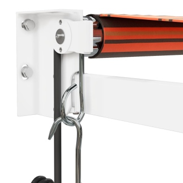 Copertină retractabilă automată, portocaliu și maro, 3x2,5 m - Img 6