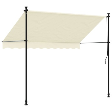 Copertină retractabilă, crem, 250x150 cm, țesătură și oțel - Img 8