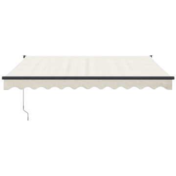 Copertină retractabilă, crem, 3,5x2,5 m, textil și aluminiu - Img 3