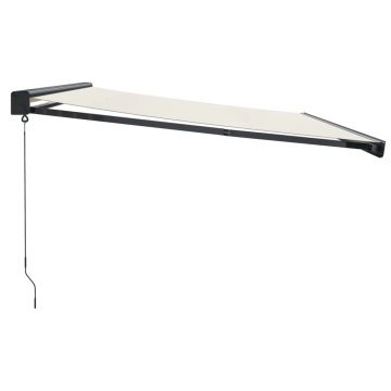 Copertină retractabilă, crem, 4x3 m, textil și aluminiu - Img 4