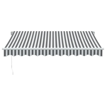 Copertină retractabilă manual, antracit/alb, 300x250 cm - Img 3