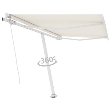 Copertină retractabilă manual, crem, 300x250 cm - Img 3