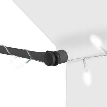 Copertină retractabilă manual cu LED, crem, 150 cm - Img 12