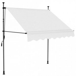 Copertină retractabilă manual cu LED, crem, 200 cm - Img 2