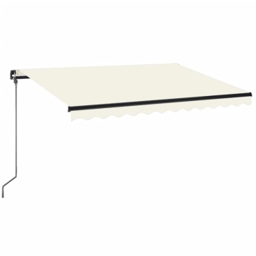 Copertină retractabilă manual cu LED, crem, 350x250 cm - Img 2