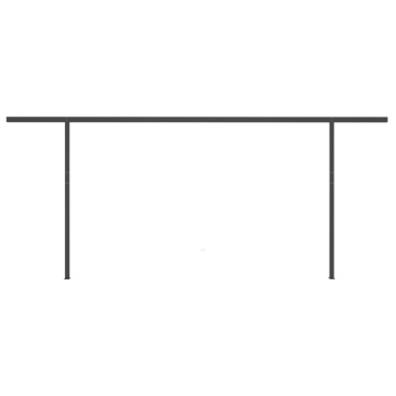 Copertină retractabilă manual cu stâlpi, albastru & alb, 6x3 m - Img 6
