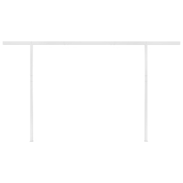 Copertină retractabilă manual, cu stâlpi, antracit, 4x3 m - Img 6