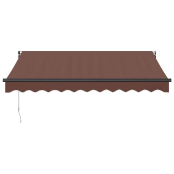Copertină retractabilă manual, maro, 300x250 cm - Img 3