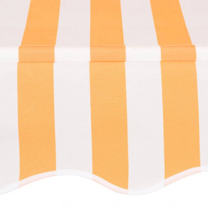 Copertină retractabilă manual, portocaliu și alb, 200cm, dungi - Img 4