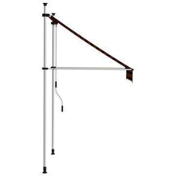 Copertină retractabilă manual, portocaliu și maro, 100 cm - Img 3