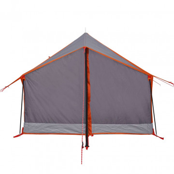 Cort camping 2 pers. gri/portocaliu 193x122x96 cm tafta 185T - Img 6
