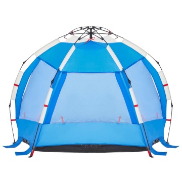 Cort camping 2 persoane albastru azur impermeabil setare rapidă - Img 7