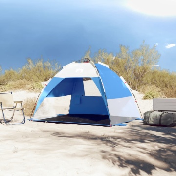 Cort camping 2 persoane albastru azur impermeabil setare rapidă - Img 3