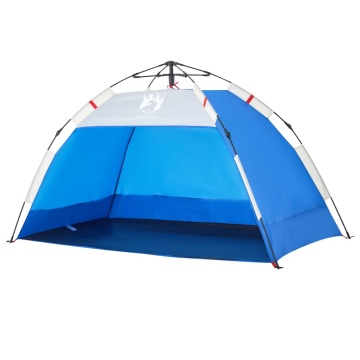 Cort camping 2 persoane albastru azur impermeabil setare rapidă - Img 4
