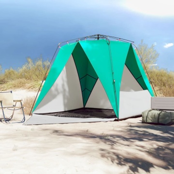 Cort camping 4 persoane verde marin impermeabil setare rapidă - Img 3
