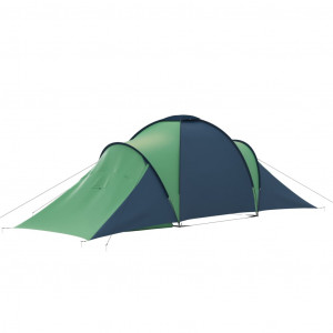 Cort camping, 6 persoane, albastru și verde - Img 7