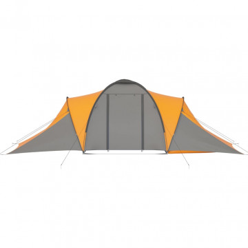 Cort camping, 6 persoane, gri și portocaliu - Img 4