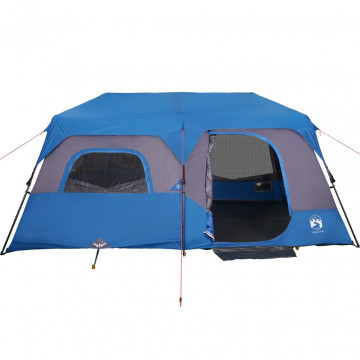 Cort camping 9 pers., albastru, impermeabil, configurare rapidă - Img 8