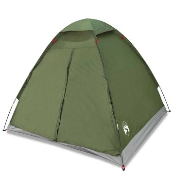 Cort camping cupolă 2 persoane verde măsliniu impermeabil - Img 2
