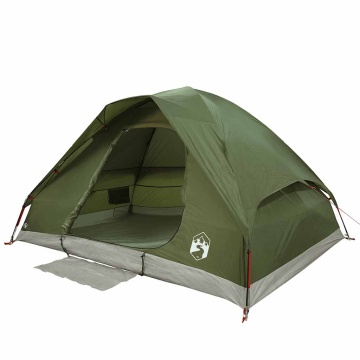Cort camping cupolă 2 persoane verde măsliniu impermeabil - Img 4