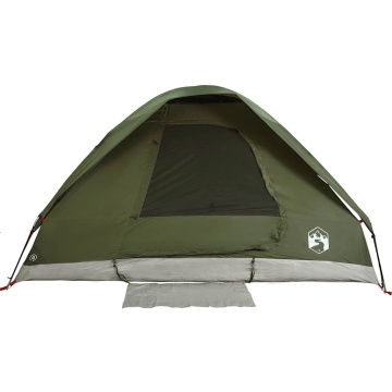 Cort camping cupolă 2 persoane verde măsliniu impermeabil - Img 7