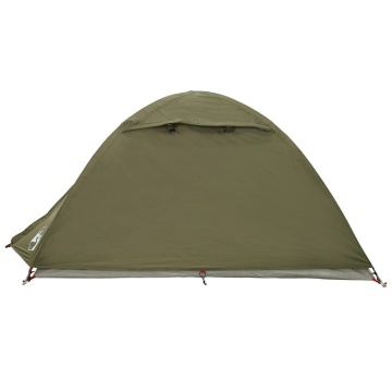 Cort camping cupolă 2 persoane verde măsliniu impermeabil - Img 7
