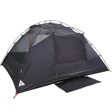 Cort camping cupolă 4 persoane alb, țesătură opacă, impermeabil - Img 7