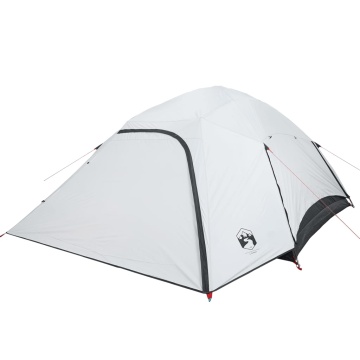 Cort camping cupolă 4 persoane alb, țesătură opacă, impermeabil - Img 8