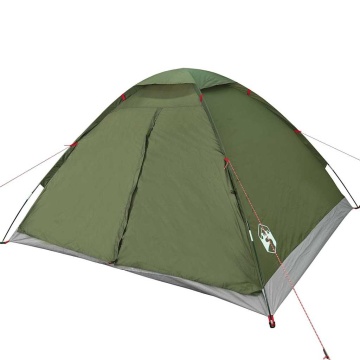 Cort camping cupolă 4 persoane verde măsliniu impermeabil - Img 8