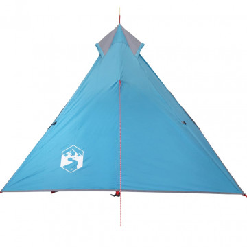 Cort de camping 1 persoane albastru, 255x153x130 cm, tafta 185T - Img 6