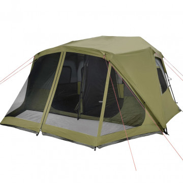 Cort de camping 10 pers. verde, impermeabil, configurare rapidă - Img 5
