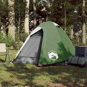 Cort de camping 2 persoane, verde, 254x135x112 cm, tafta 185T - Img 2